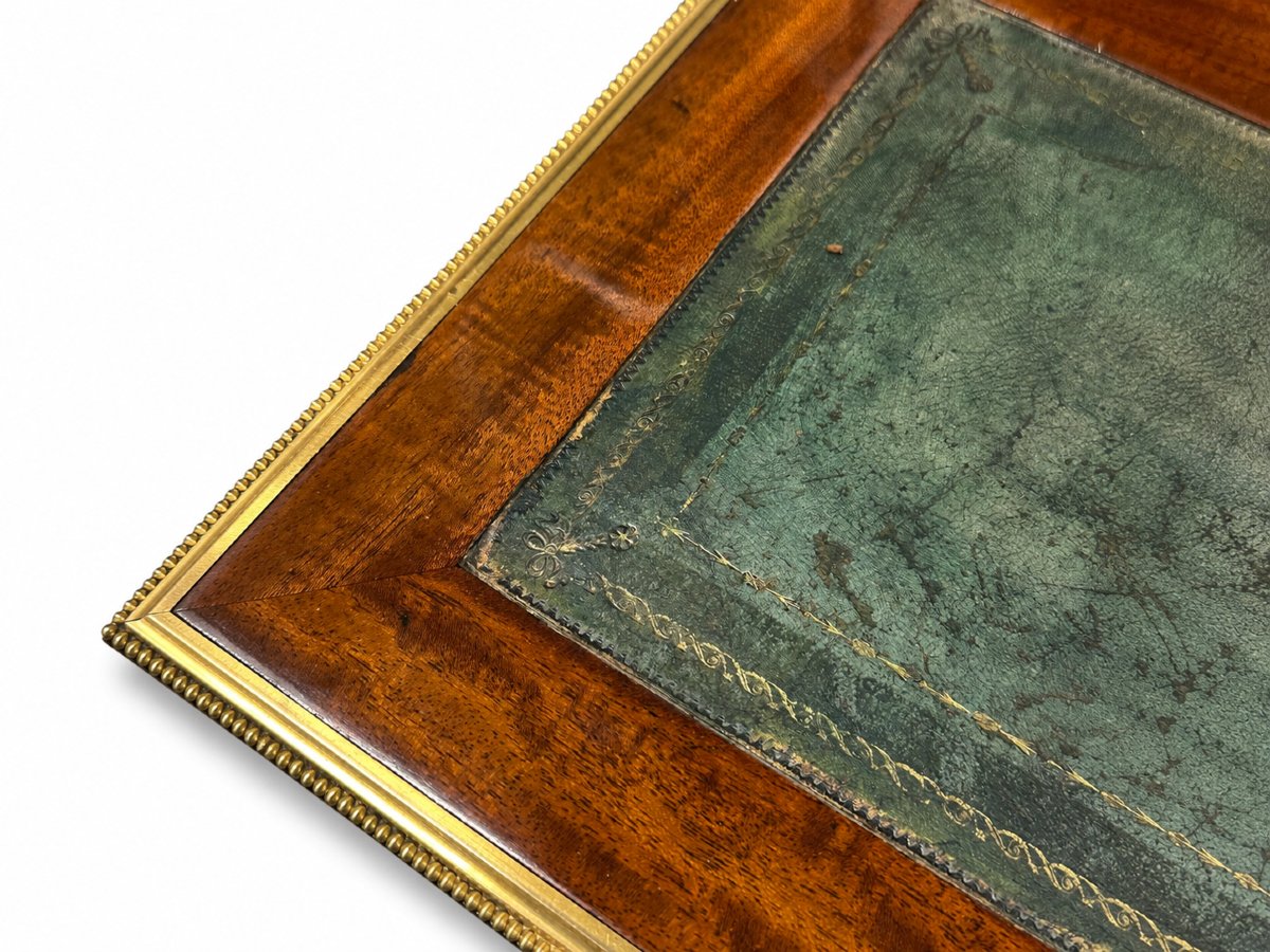François Linke (1855-1946) Writing Desk, Louis XVI Style, Rosewood, Marquetry, Gilt-bronze-photo-2