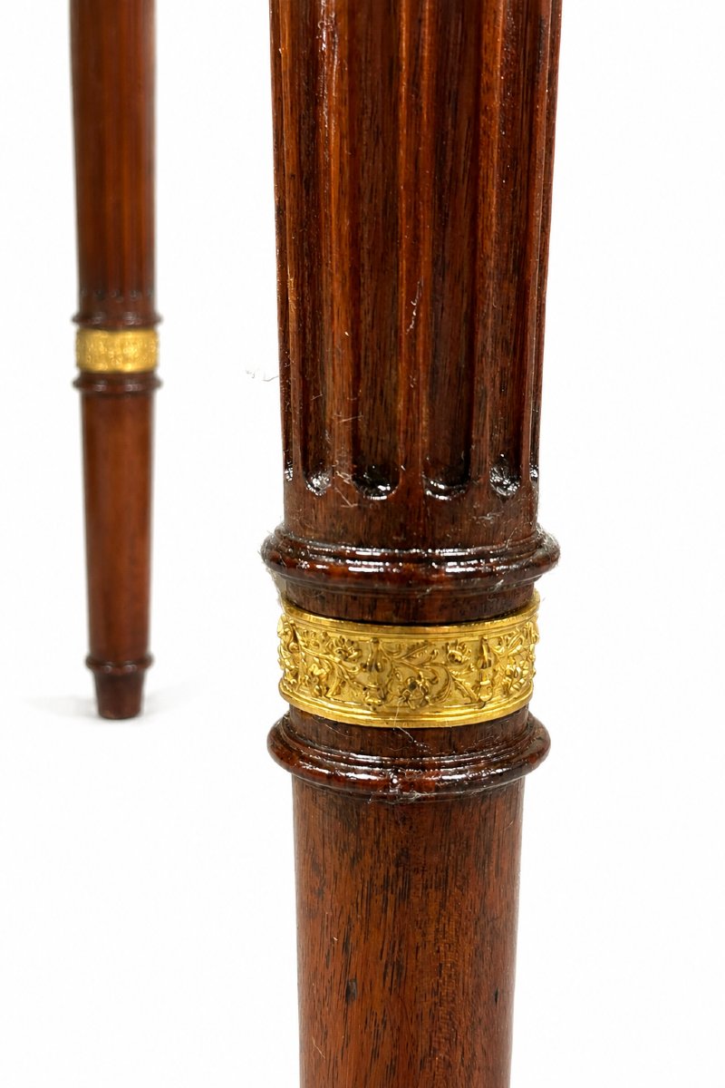 François Linke (1855-1946) Writing Desk, Louis XVI Style, Rosewood, Marquetry, Gilt-bronze-photo-7