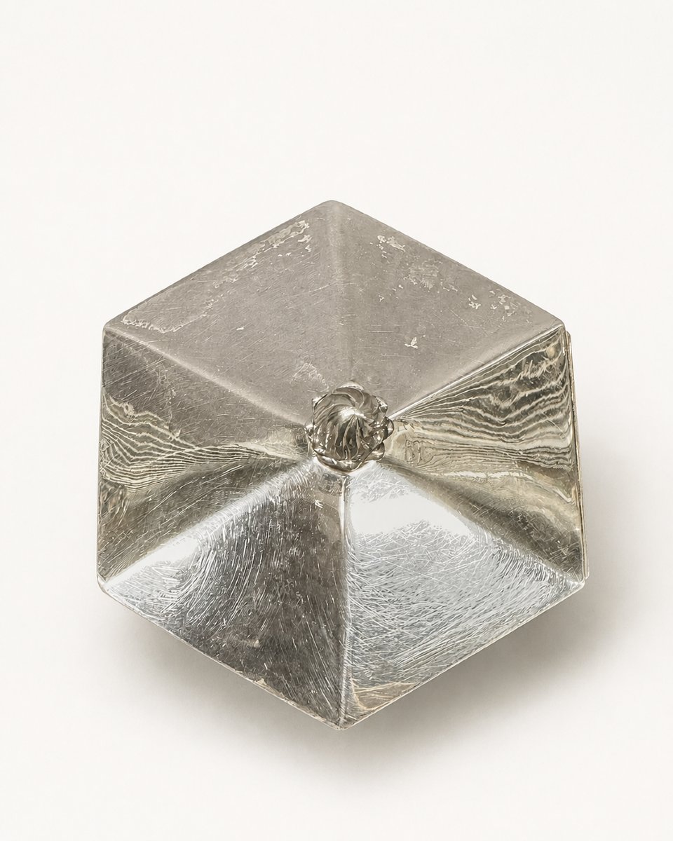 Bonbonnière En Argent et Verre Bleu Cobalt, signe Wilhelm Hülse, XIXe Siècle-photo-6