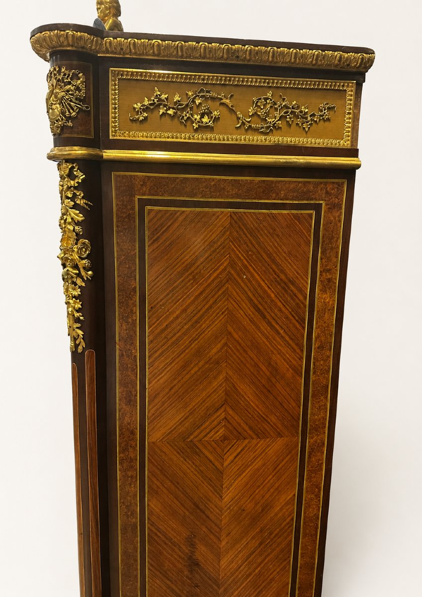 Vitrine Napoléon III en Placage et Bronze Doré, att. à François Linke-photo-6