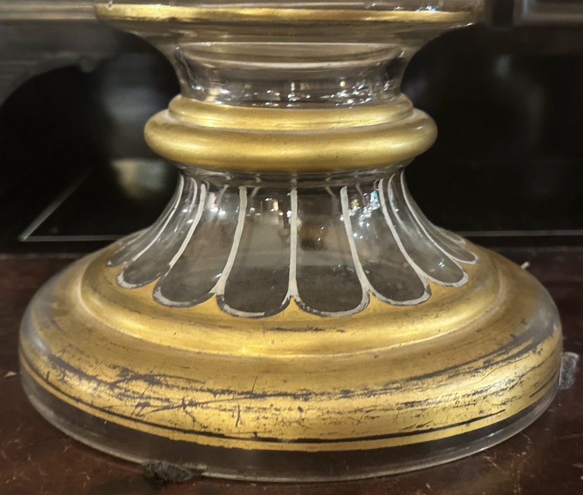 Paire de Grands Vases en Cristal Gravé et Peint, Attribuée à Baccarat, Napoléon III-photo-8