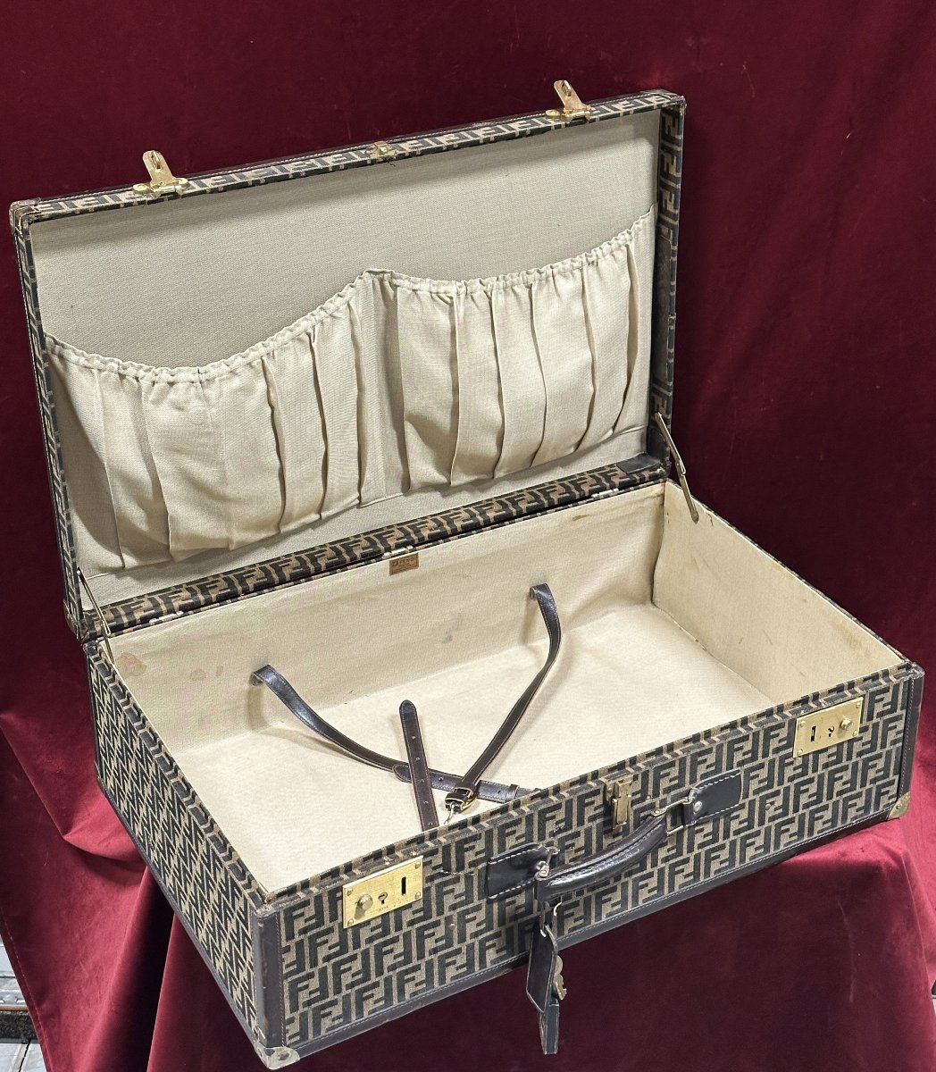 Fendi Monogram Zucca - Vintage Hard-shell Suitcase, 1980s-photo-3
