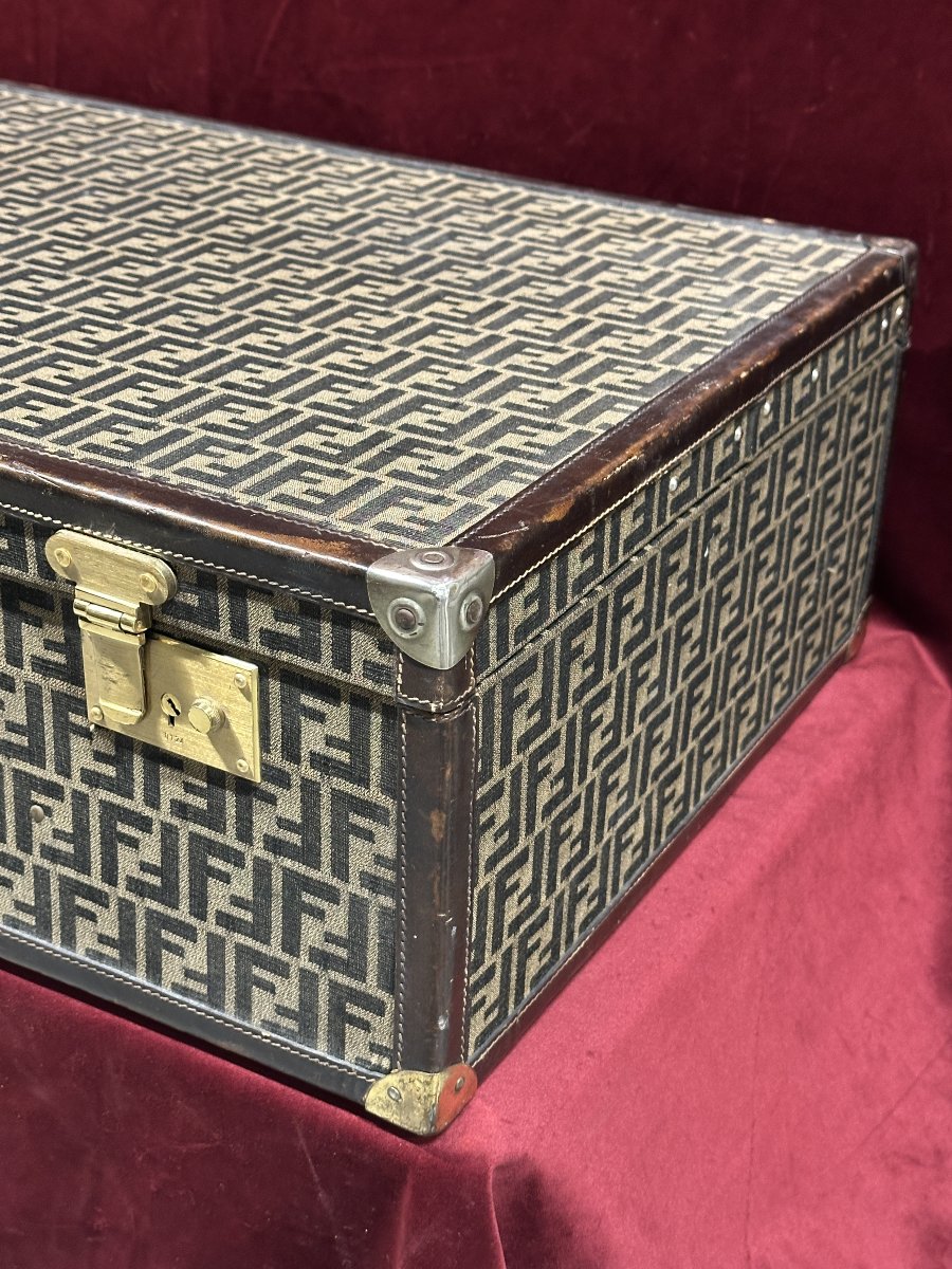 Fendi Monogram Zucca - Vintage Hard-shell Suitcase, 1980s-photo-2