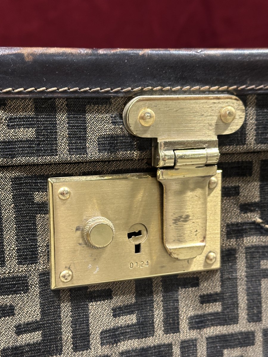 Fendi Monogram Zucca - Vintage Hard-shell Suitcase, 1980s-photo-3