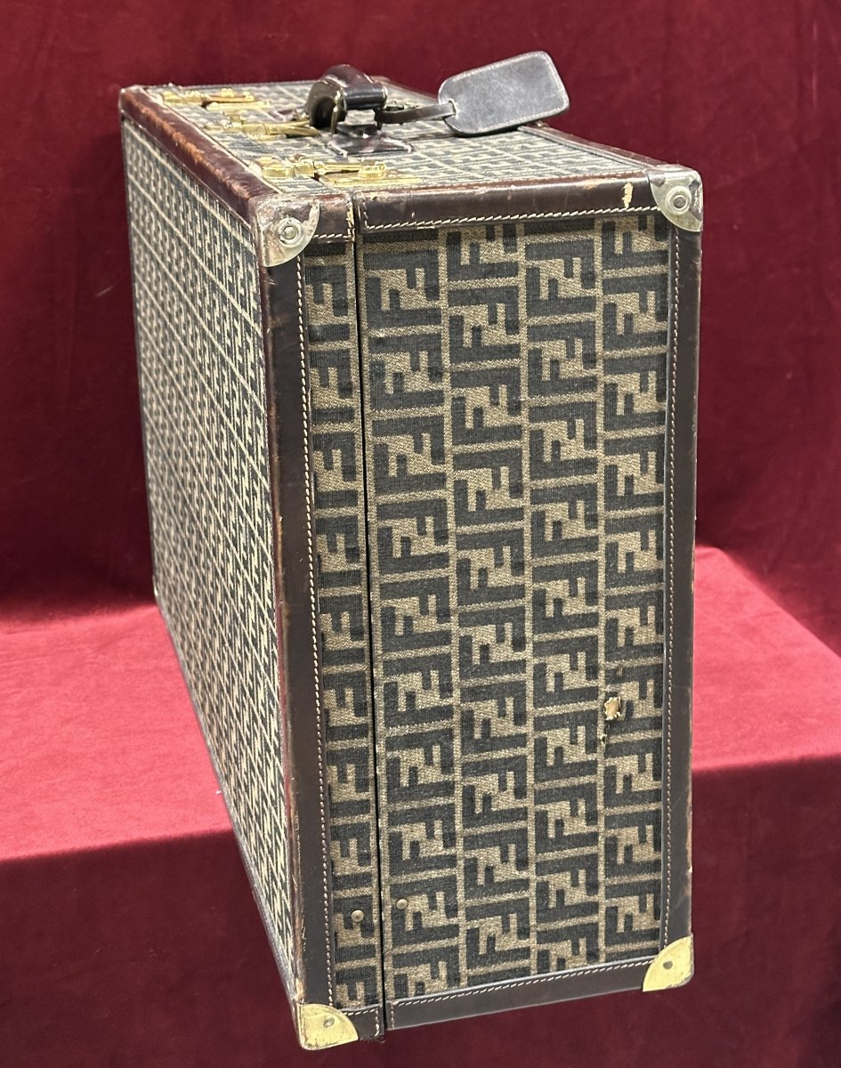 Fendi Monogram Zucca - Vintage Hard-shell Suitcase, 1980s-photo-8