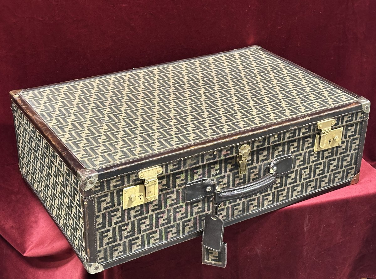 Fendi Monogram Zucca - Vintage Hard-shell Suitcase, 1980s