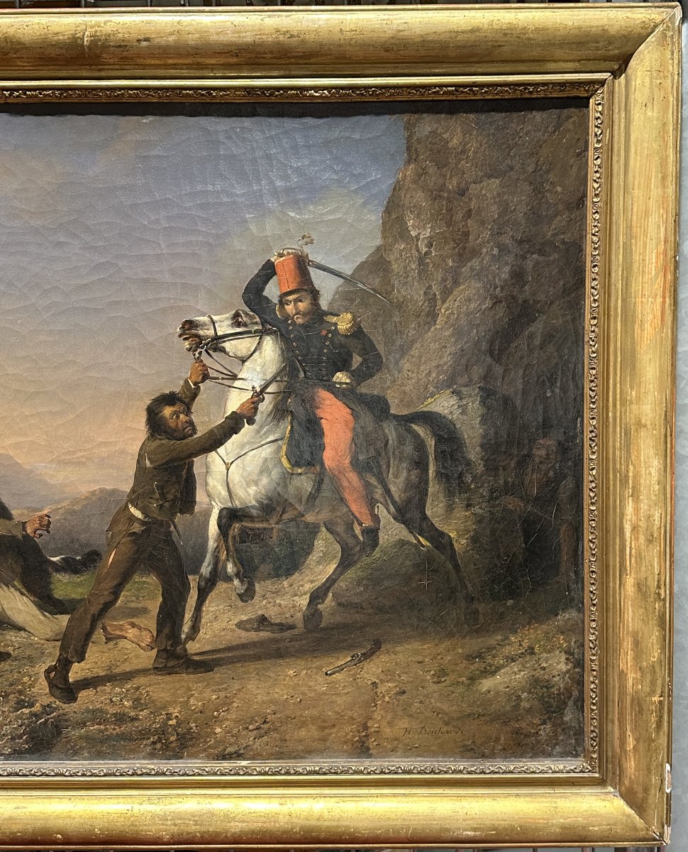 « L’Embuscade » Henriego-Josepha Boichard (1780-1871), Huile sur Toile-photo-4