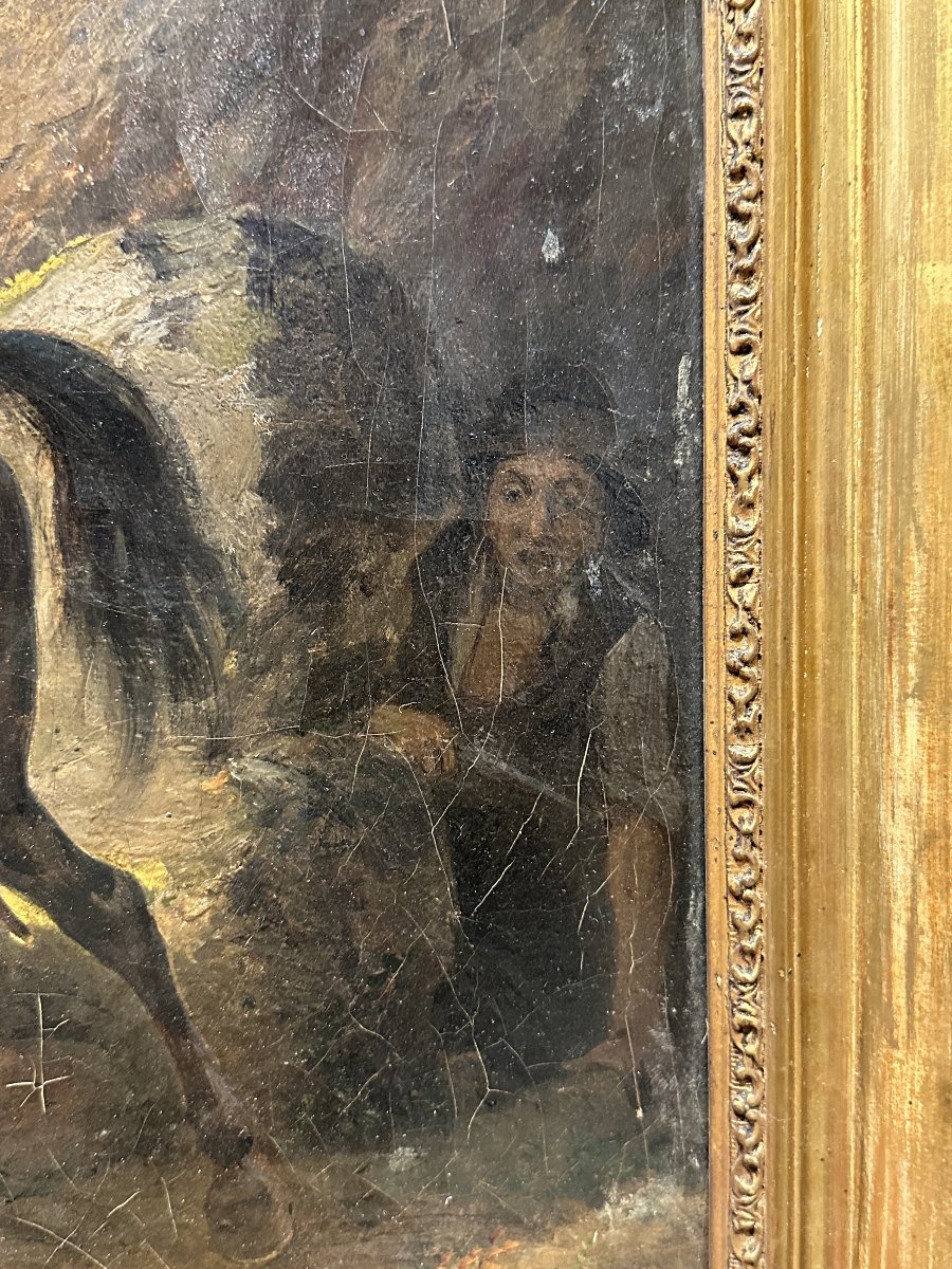 « L’Embuscade » Henriego-Josepha Boichard (1780-1871), Huile sur Toile-photo-4