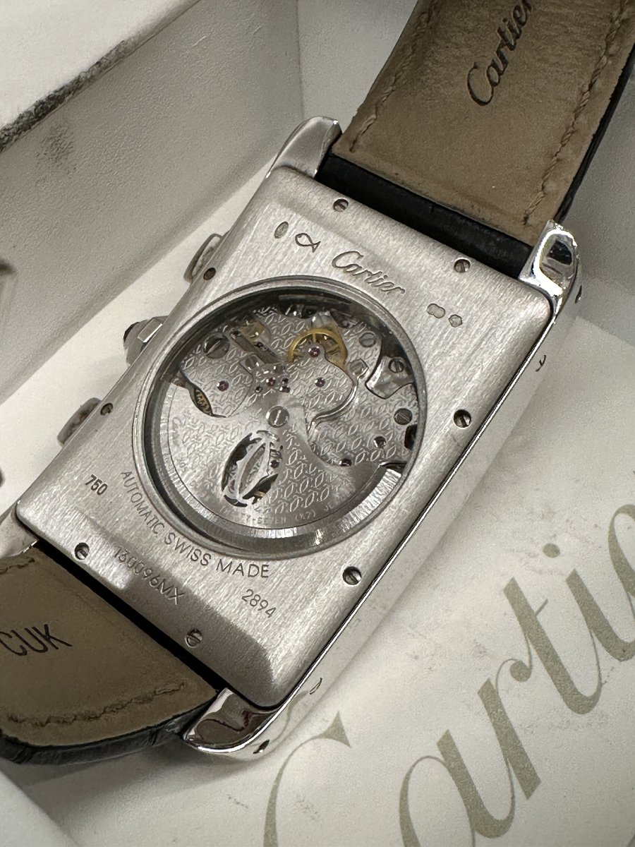 Cartier Tank Américaine XL Chronographe, Montre en Or Blanc 18k-photo-2