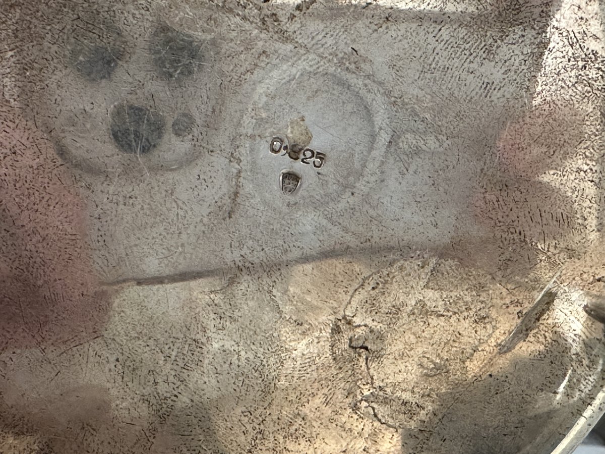 Chope aux Lions en Argent Massif, Angleterre, début du XXe, 919g-photo-8