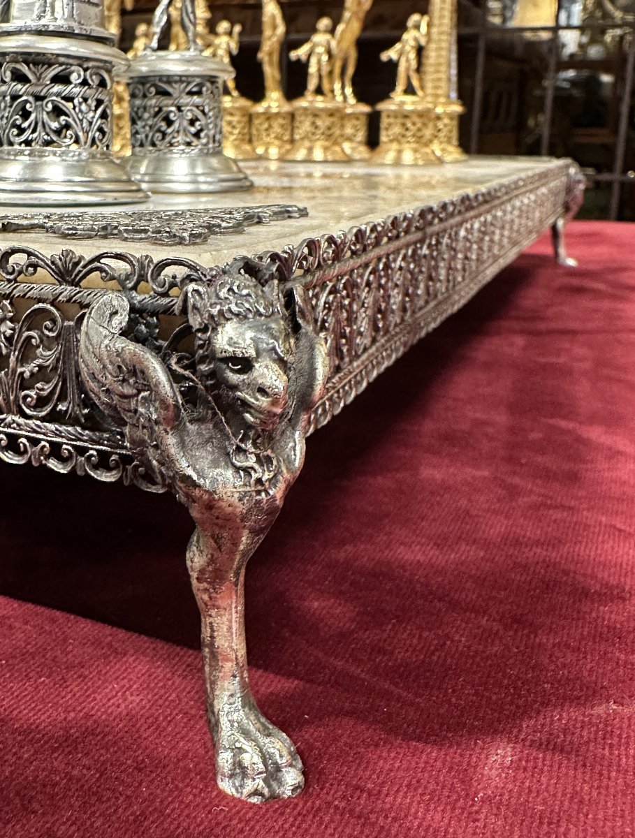 Jeu d’échecs en Argent et Vermeil-photo-2