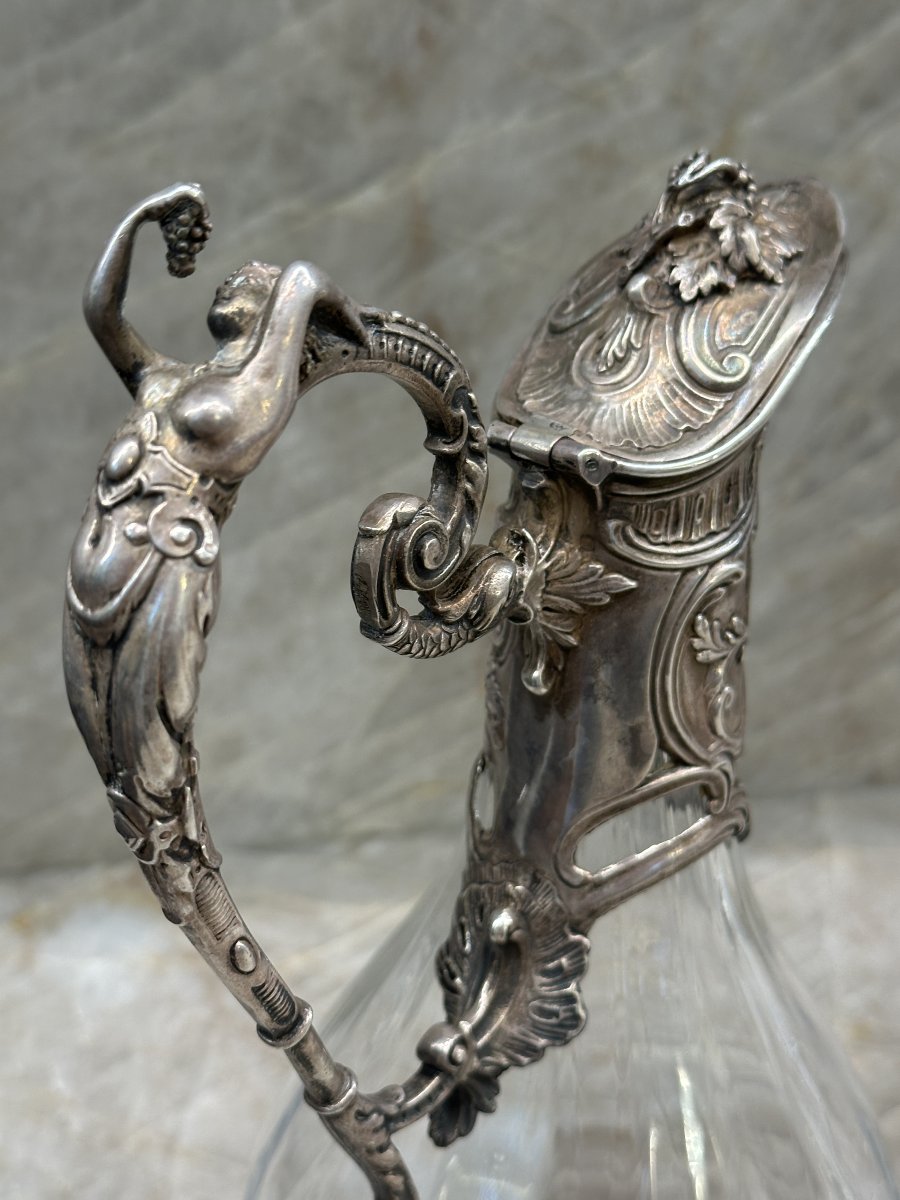 Paire de Carafes en Argent, France , XIXe siècle-photo-2