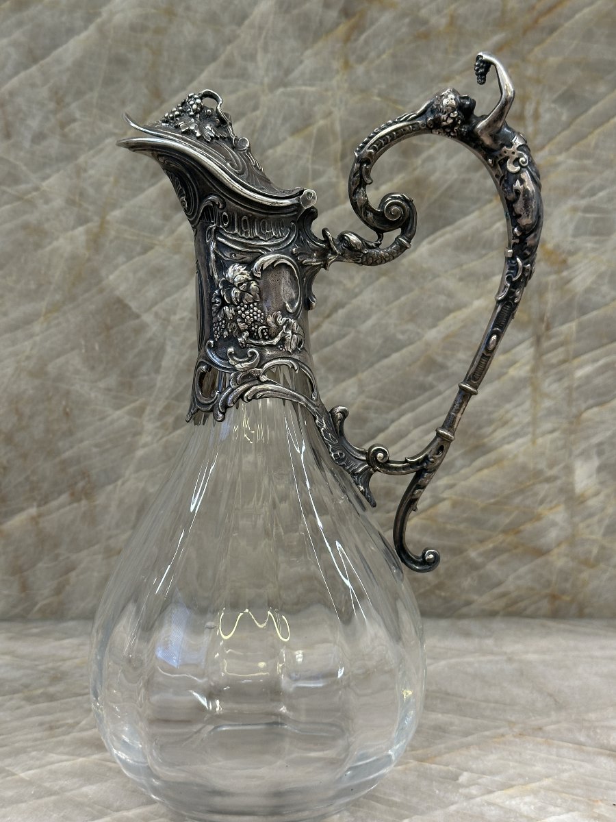 Paire de Carafes en Argent, France , XIXe siècle-photo-4