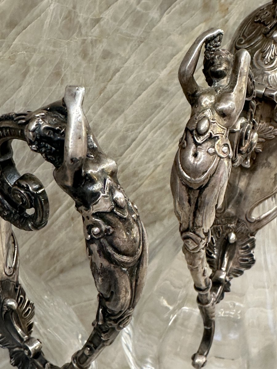 Paire de Carafes en Argent, France , XIXe siècle-photo-7