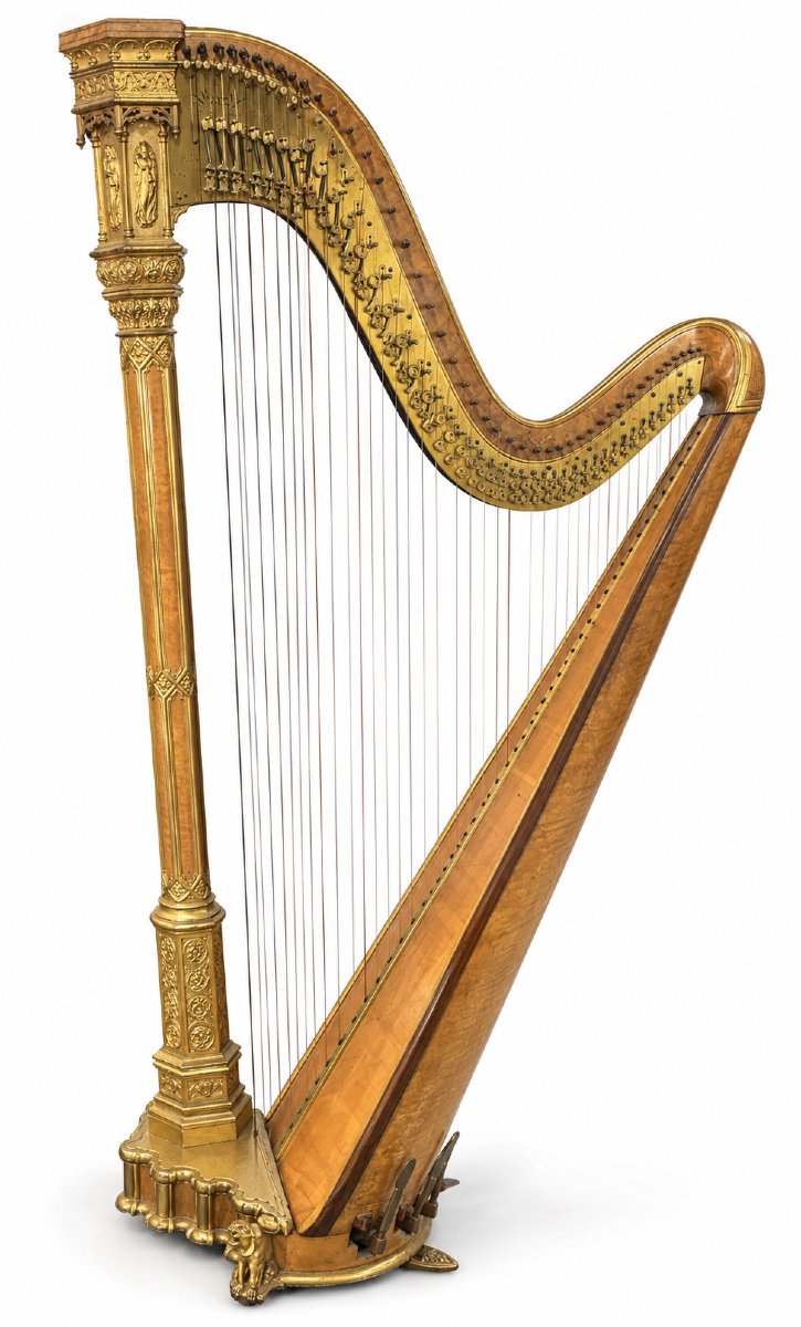 Harpe Néogothique par Érard, XIXe siècle