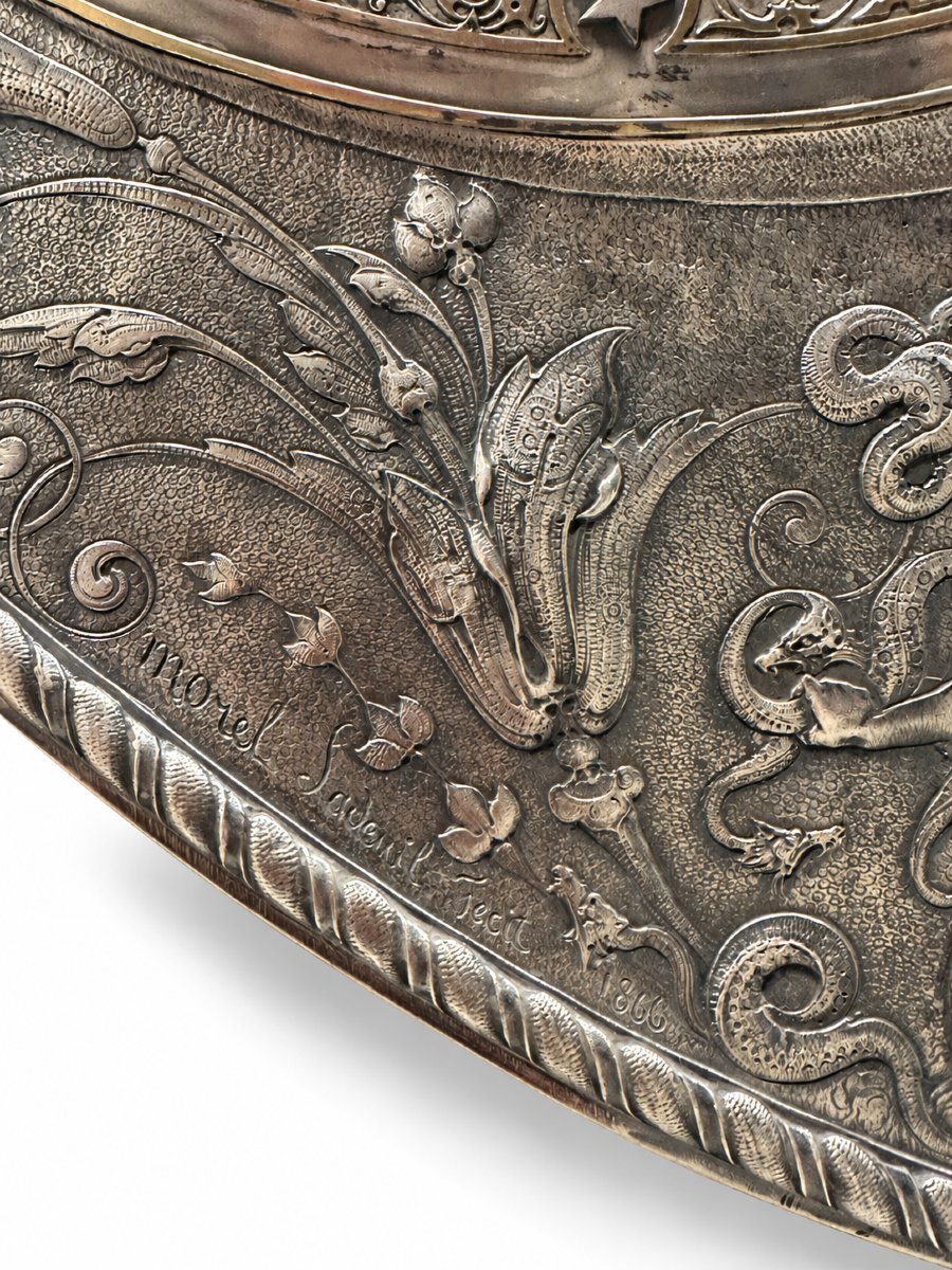Elkington & Co. – Important Bouclier “Milton Shield” d’après Morel-Ladeuil, 1866-photo-2