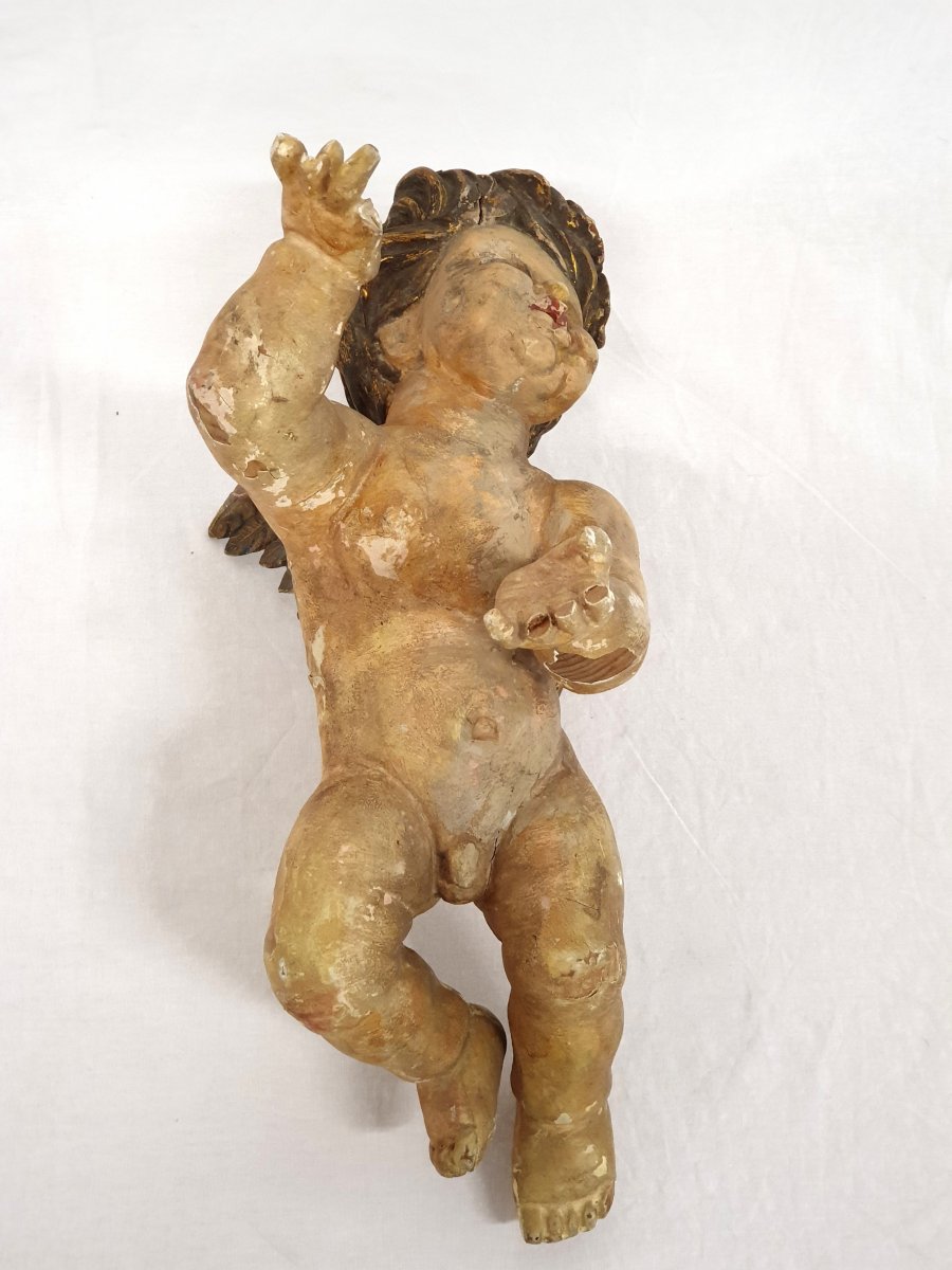 Cupid Baroque Carved 18th Century-photo-6