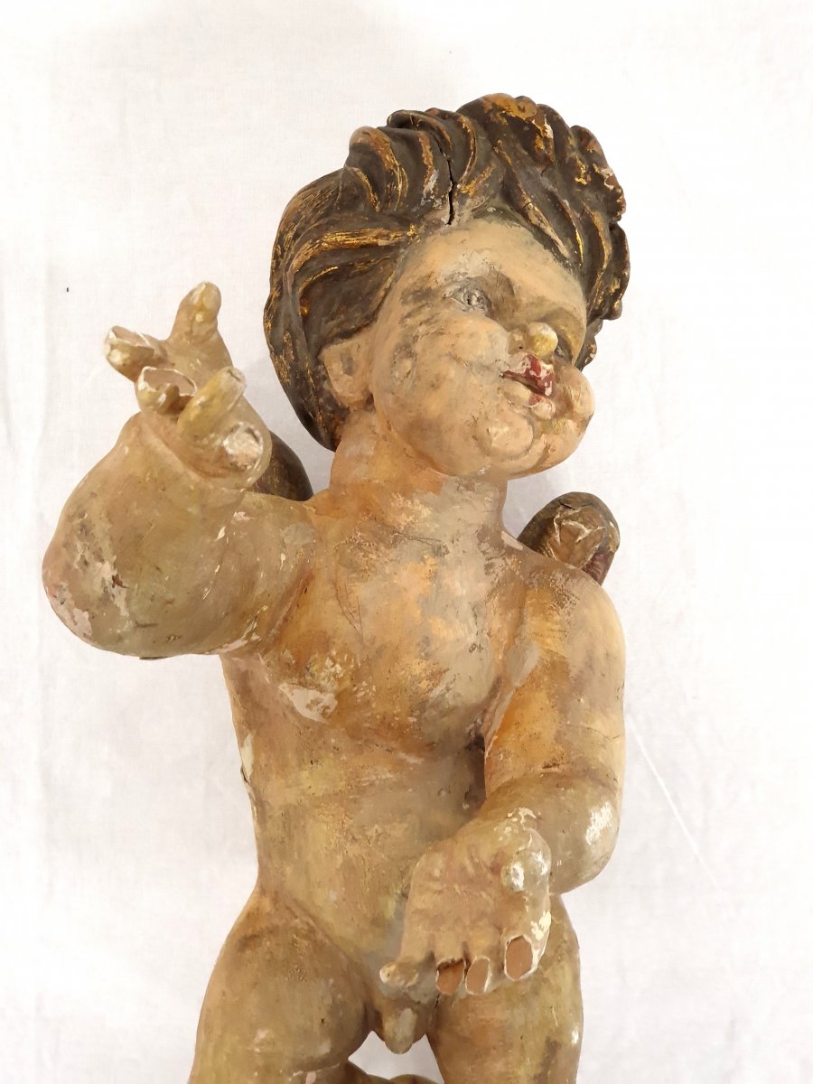 Cupid Baroque Carved 18th Century-photo-7