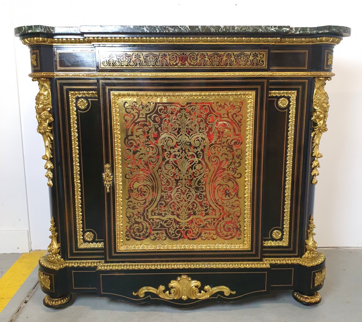 Meuble d'Appui Boulle Marqueterie Signee Wassmus