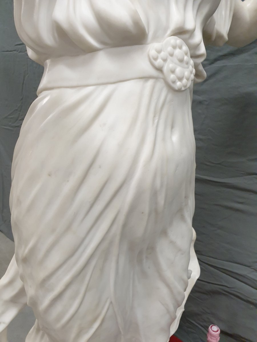 Grande Figure En Marbre 150 Cm La Danseur Carrara Statuario E. Drouot Art Nouveau-photo-3