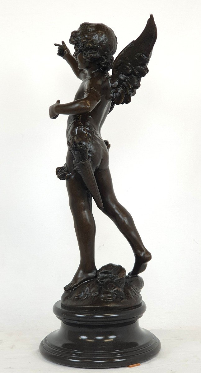 Figure En Bronze Cupidon 71 Cm Aug. Moreau-photo-4