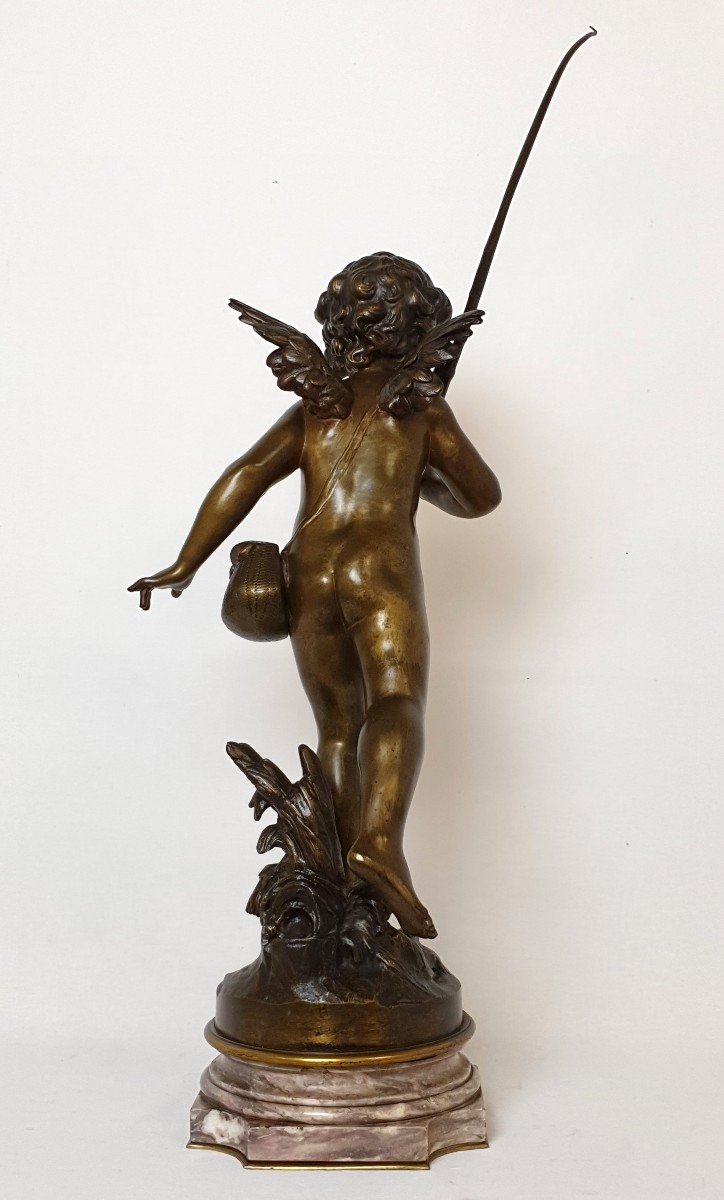 Figure In Bronze Cupid Auguste Moreau-photo-3