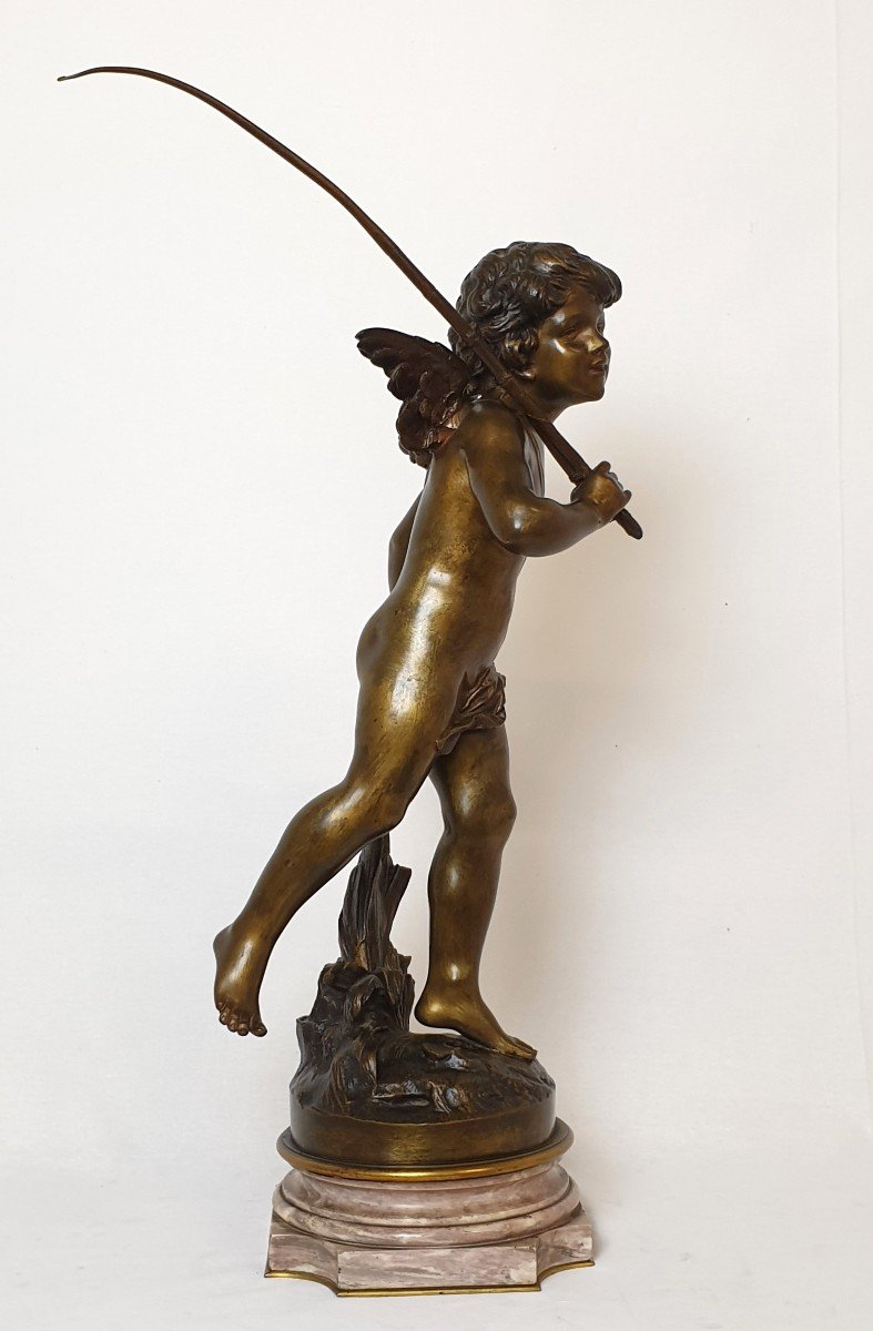 Figure In Bronze Cupid Auguste Moreau-photo-4