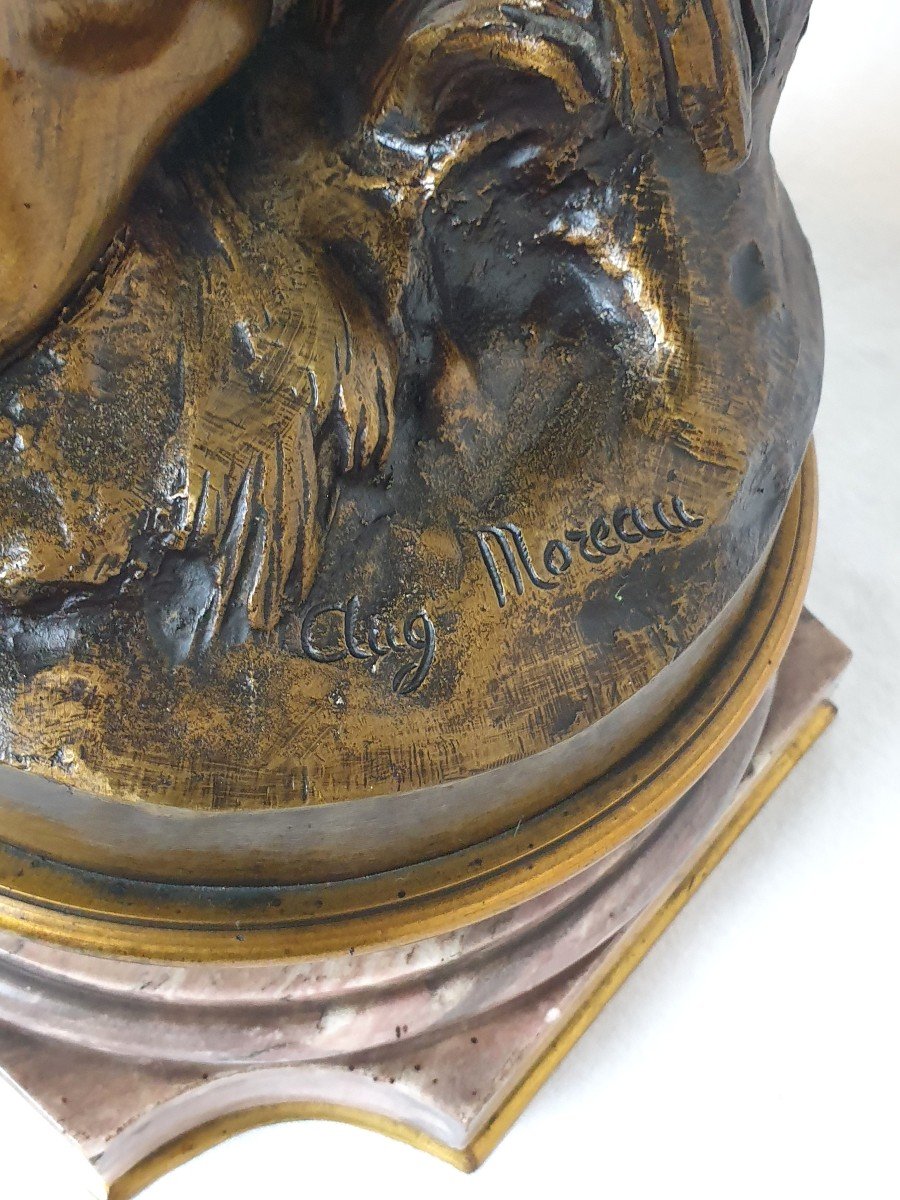 Figure In Bronze Cupid Auguste Moreau-photo-1