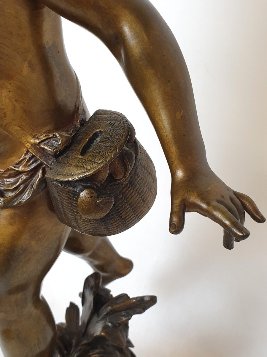 Figure In Bronze Cupid Auguste Moreau-photo-2
