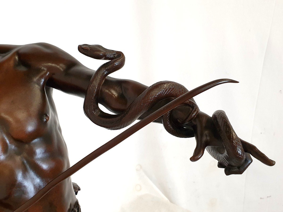 Bronze Figure Fascinator Eug. Marioton 85 Cm-photo-1
