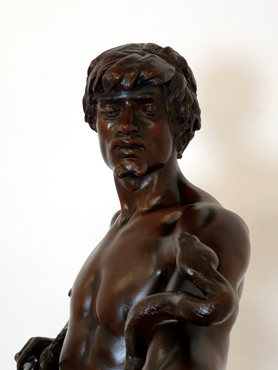 Figure En Bronze Fascinator Eug. Marioton 85 Cm-photo-2