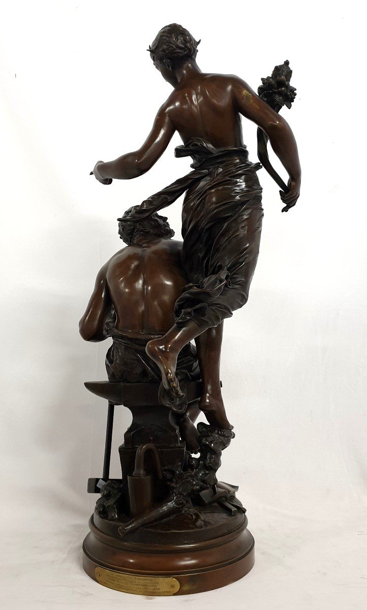 Large Bronze Figure Jacques Perin 101 Cm-photo-3