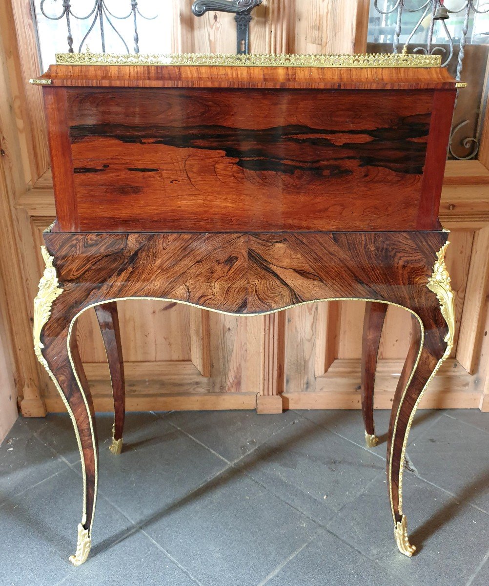 Jardiniere Napoleon III Rosewood Bronze Porcelain 19th Century-photo-4