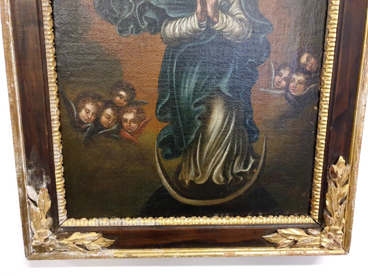 Oil On Canvas Immaculata 18th Century-photo-1