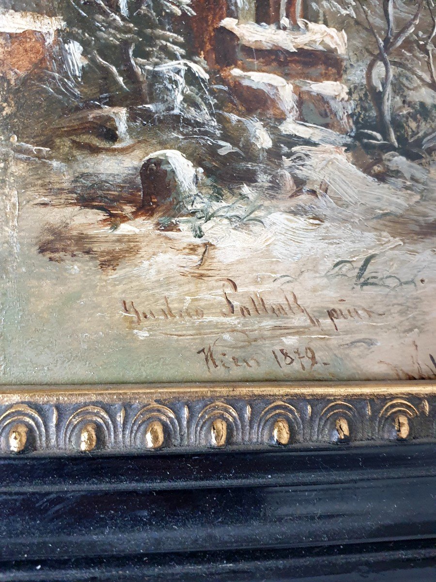 Oil On Panel Julius Pollak Wien 1878-photo-4
