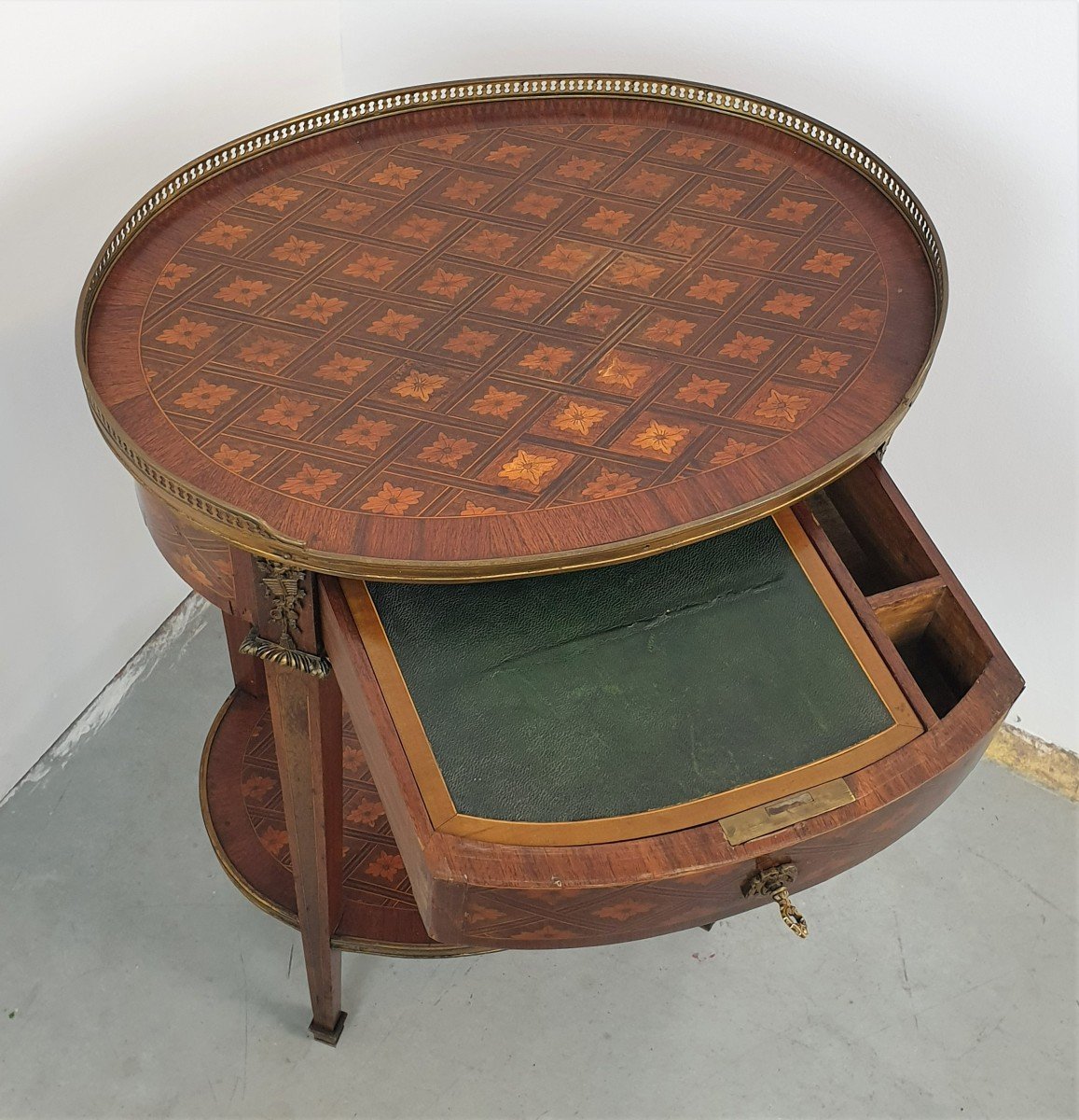 Napoleon III Bronze Marquetry Table-photo-3