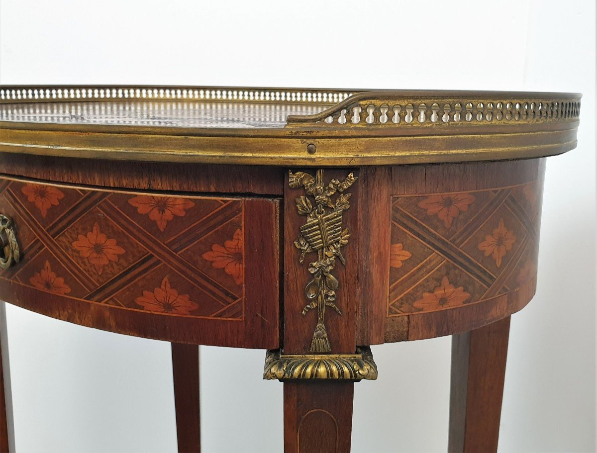 Napoleon III Bronze Marquetry Table-photo-1