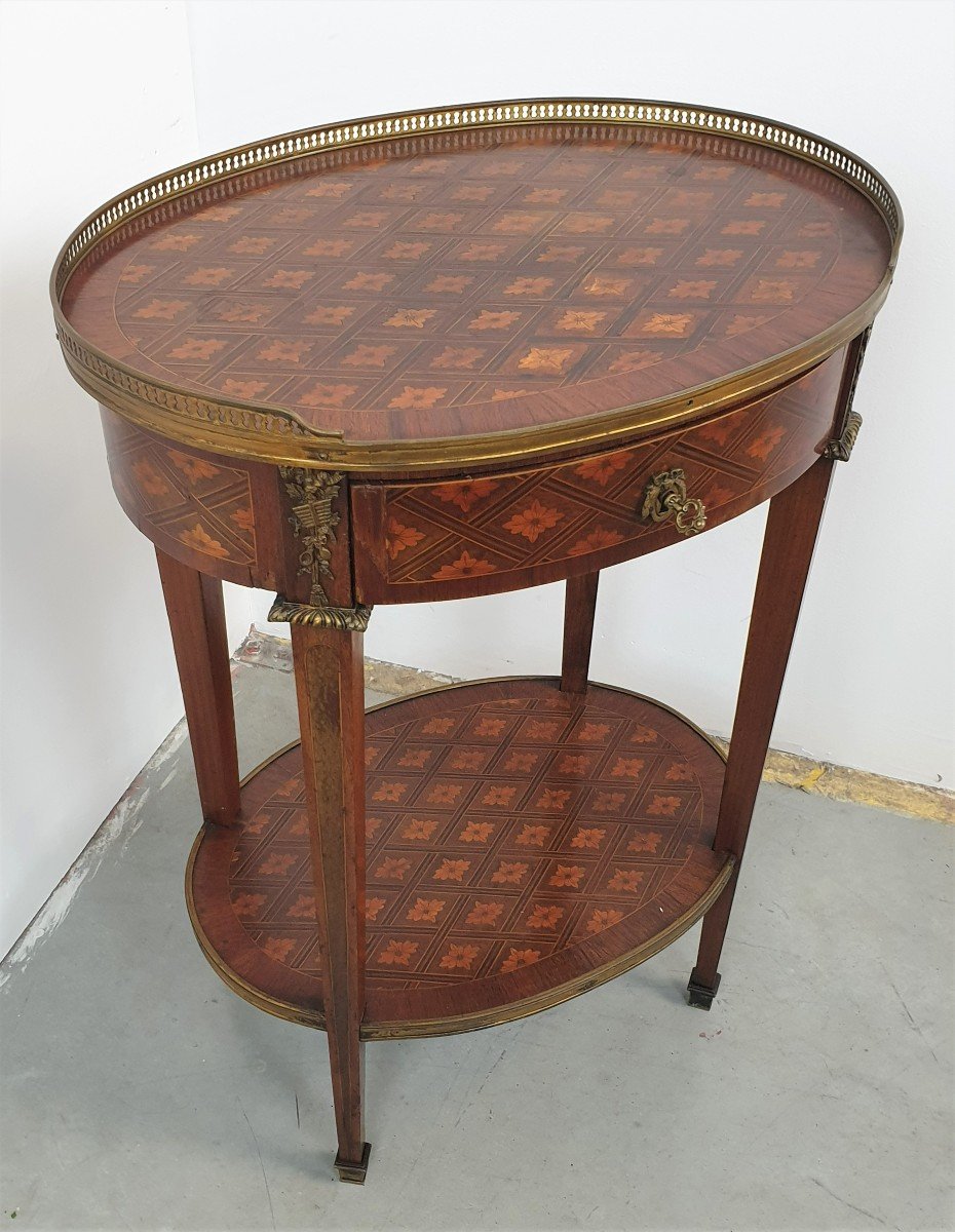 Napoleon III Bronze Marquetry Table