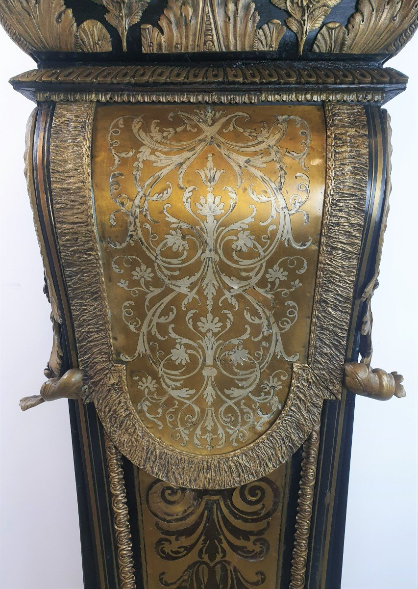 Column In Boulle Marquetry Louis XIV Style Andre Charles Boulle Model-photo-2