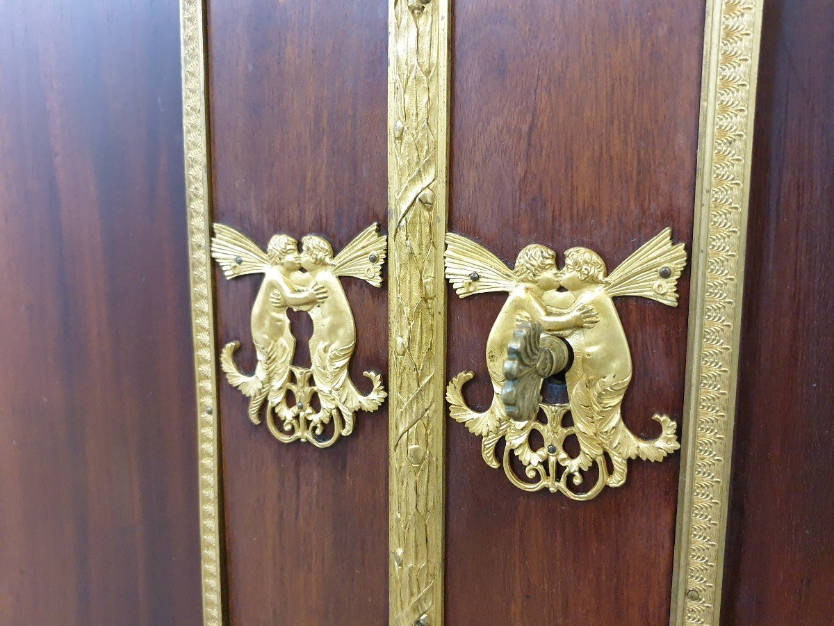 Monumental Buffet Empire 292 Cm Maison Krieger Bronze Dore Mahogany High Quality-photo-7