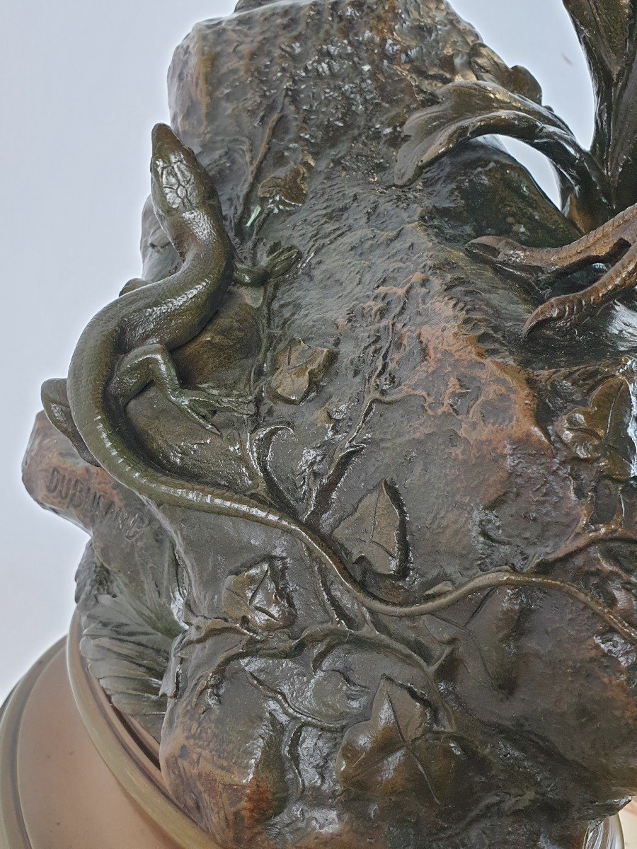 Figure En Bronze Faisan Alfred Dubucand 71 cm XIXe-photo-6