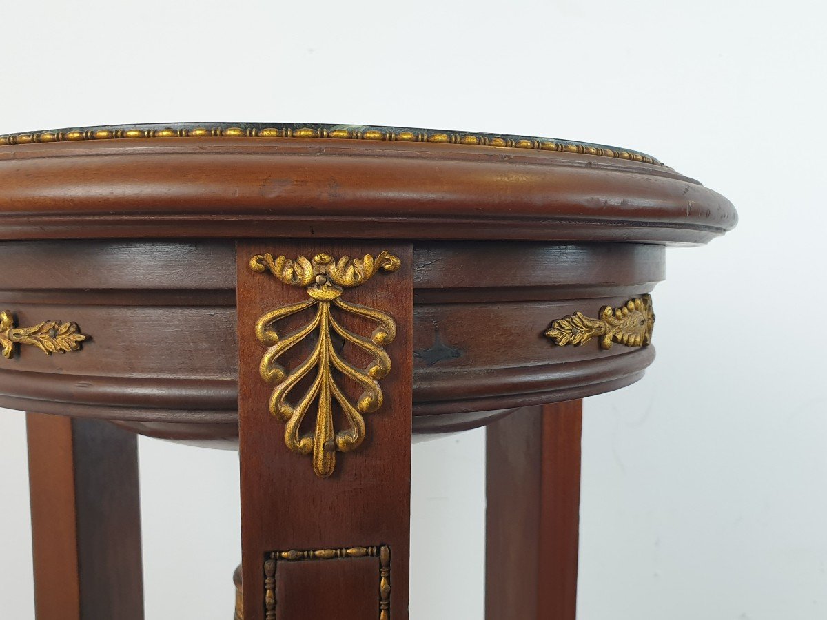 Column Empire Mahogany Marble Bronze 19th Century-photo-7