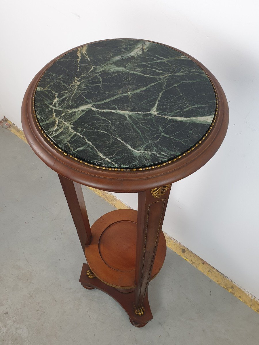 Column Empire Mahogany Marble Bronze 19th Century-photo-8