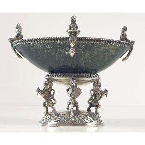 Silver And Agate Cup Vienna 19th Century