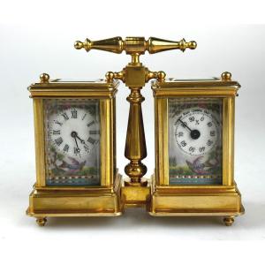 Travel Clock With Barometer Porcelain