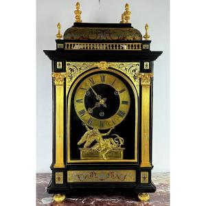 Religiouse Clock In Boulle Marquetry By  L. Tallon Paris 18th Century