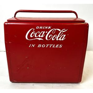 Coca Cola Réfrigérateur De Voyage 1950s Avec Carton