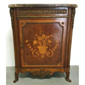 Meuble d'Appui Marqueté Bronzes Napoléon III 19ème Siècle