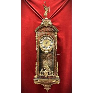 Large Boulle Marquetry Cartel Balthazard A Paris 19th Century Napoleon III