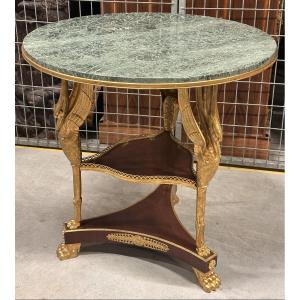 Empire Style Gilt Bronze Swan Table Late 19th / Early 20th Century